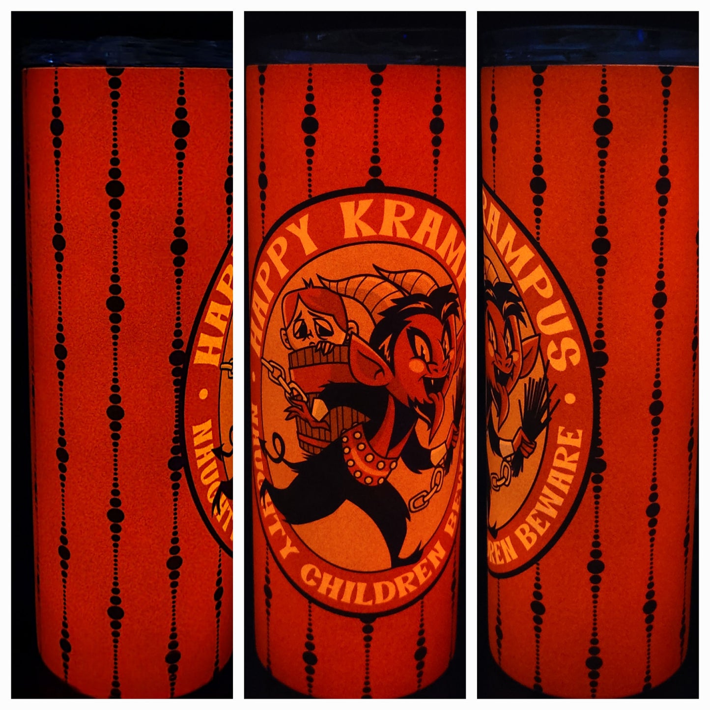 Red Krampus 20 oz Sublimated Tumbler for Hot or Cold Drinks