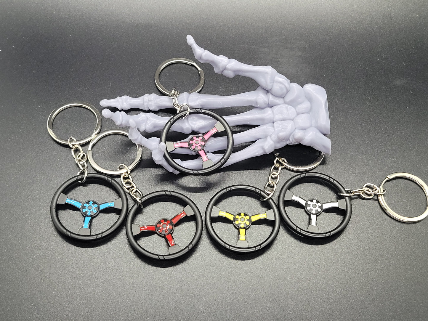 Car Part Key Chain Steering Wheel Metal Alloy
