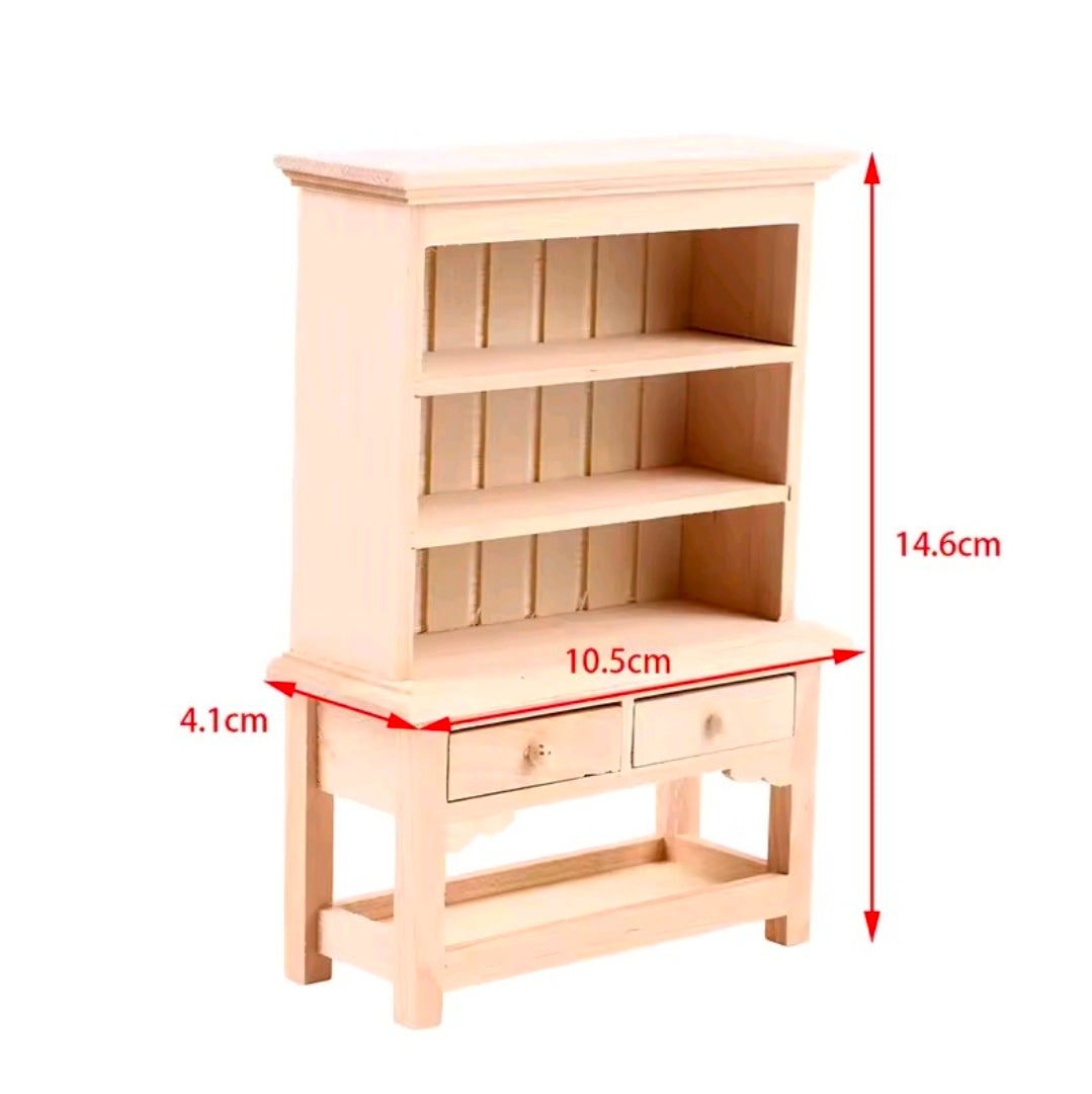 Miniature Doll House Cabinet Hutch 1/12