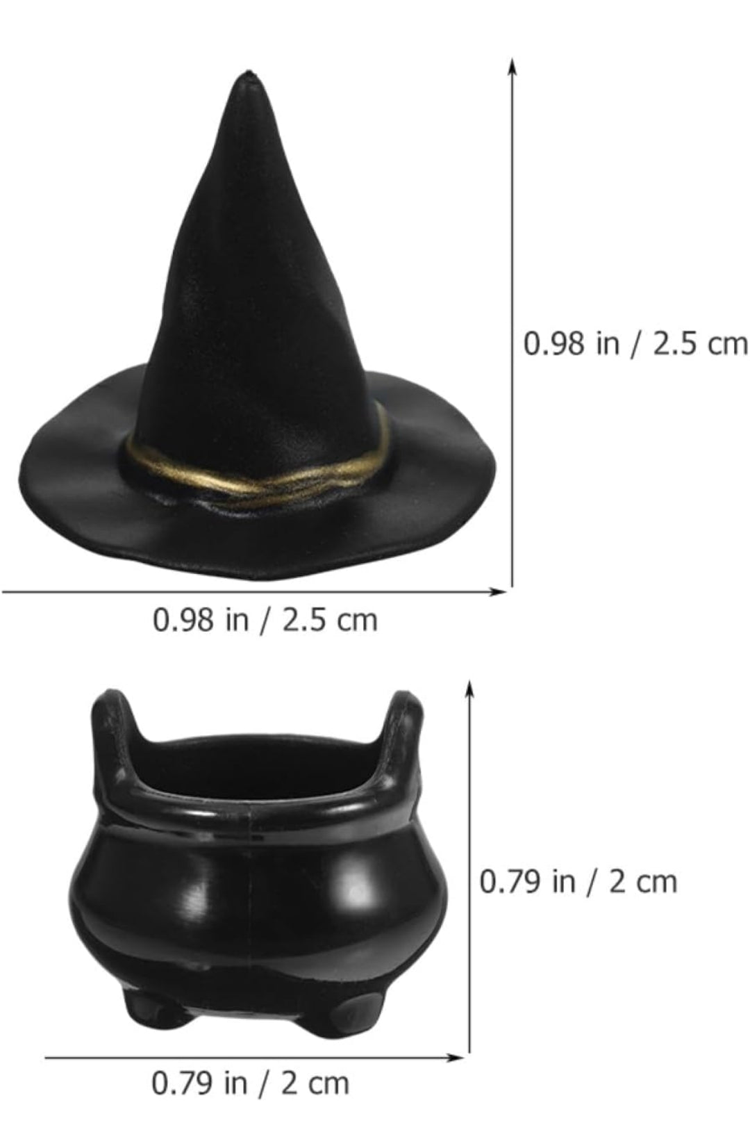 Miniature Witch Hat and Cauldron Set Dead Zen Add On