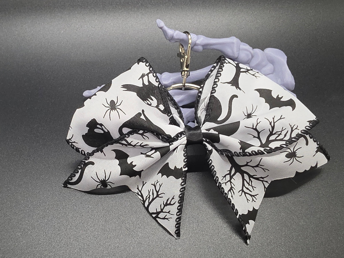 Halloween Night Purse Charm Cheer Bow Style Clip Handmade