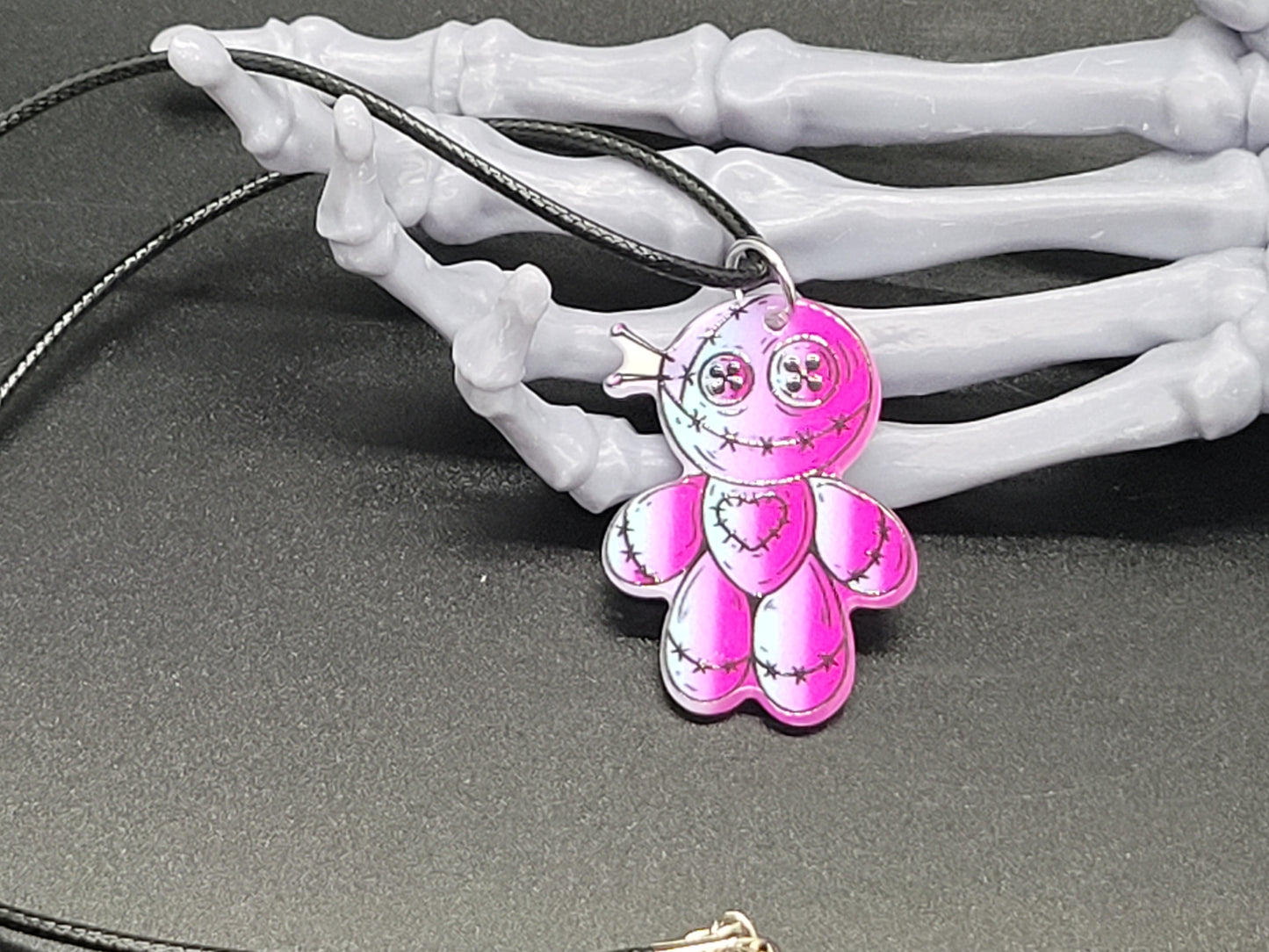 Voodoo Doll Valentine Resin Earrings Necklace Valloween
