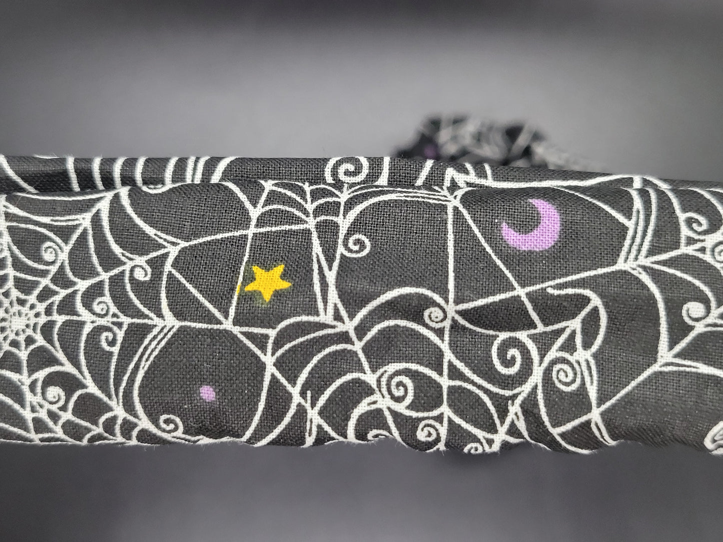Halloween Webs Cotton and Elastic Hair Tie Scrunchie