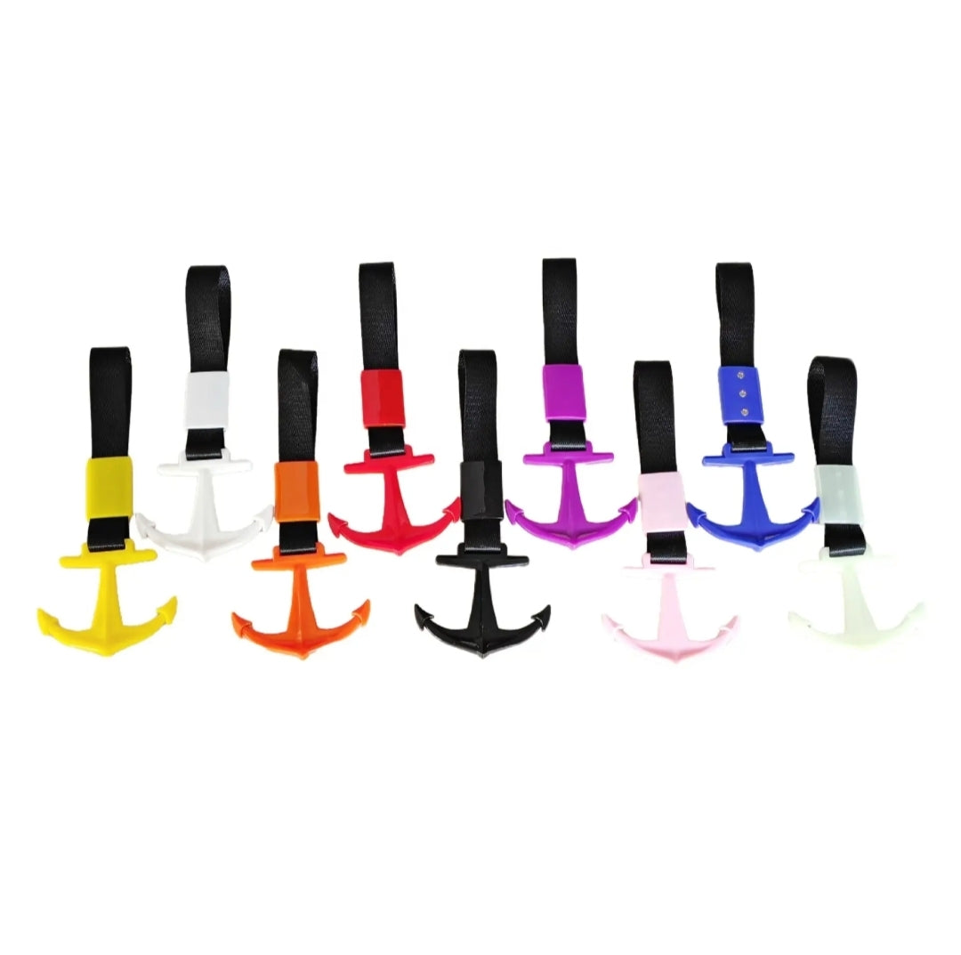 JDM Style Strap Tow Hook Handle Anchor Shape Plastic Car Decoration