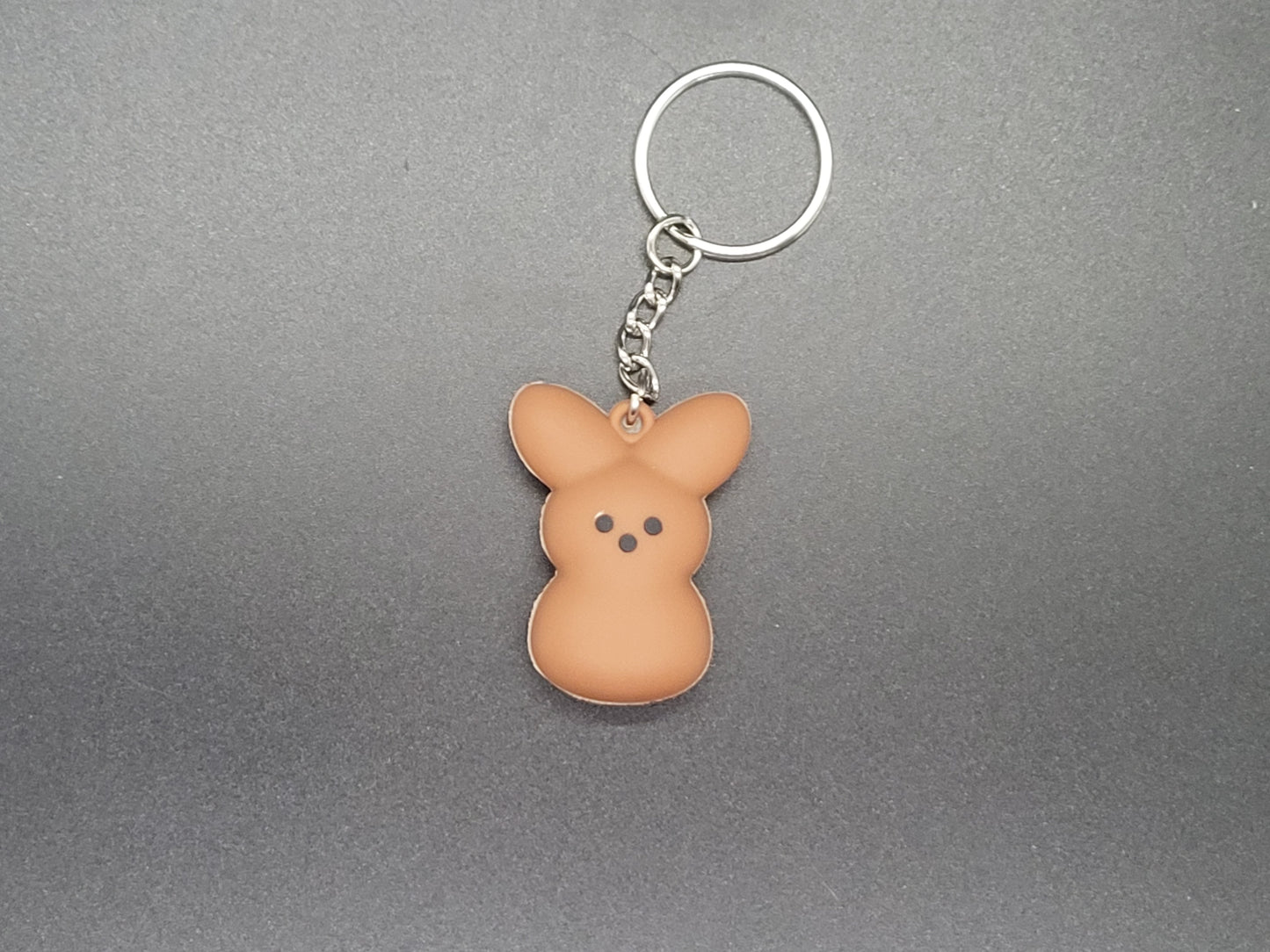 Peep Bunny Soft PVC Keychain