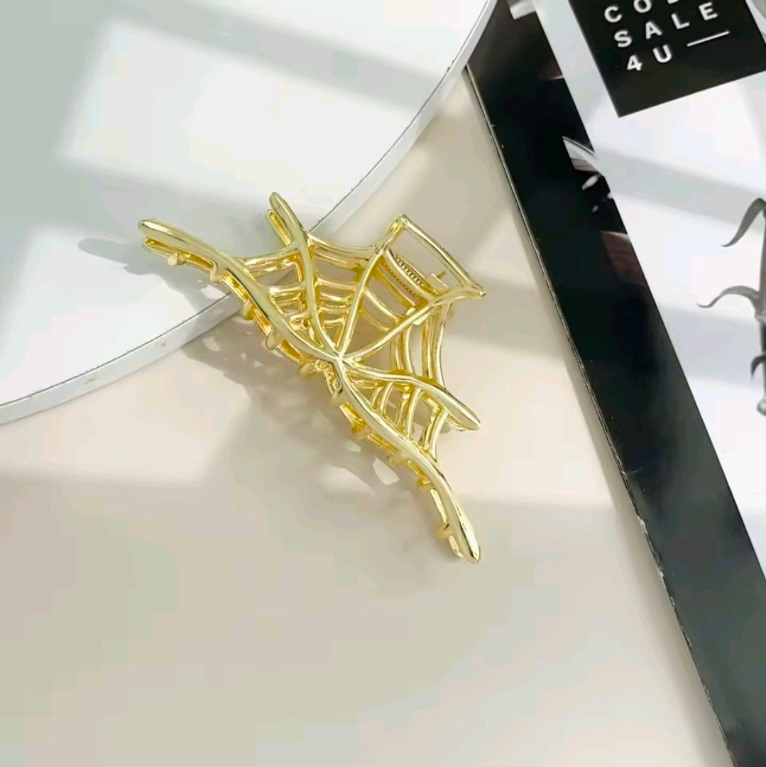 Metal Claw Hair Clip Spiderweb