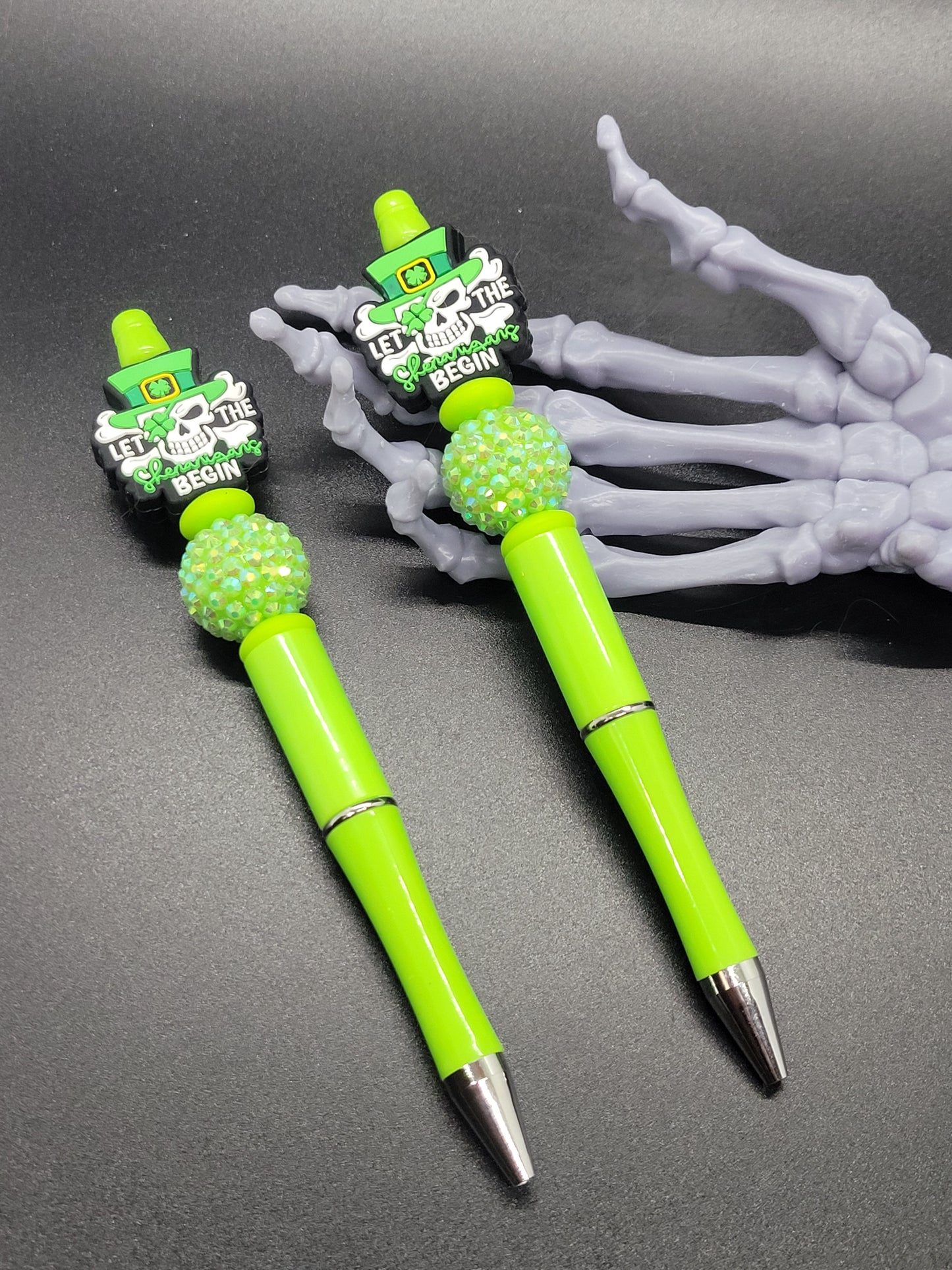 Shamrock Shenanagan Beaded Pen with Refill