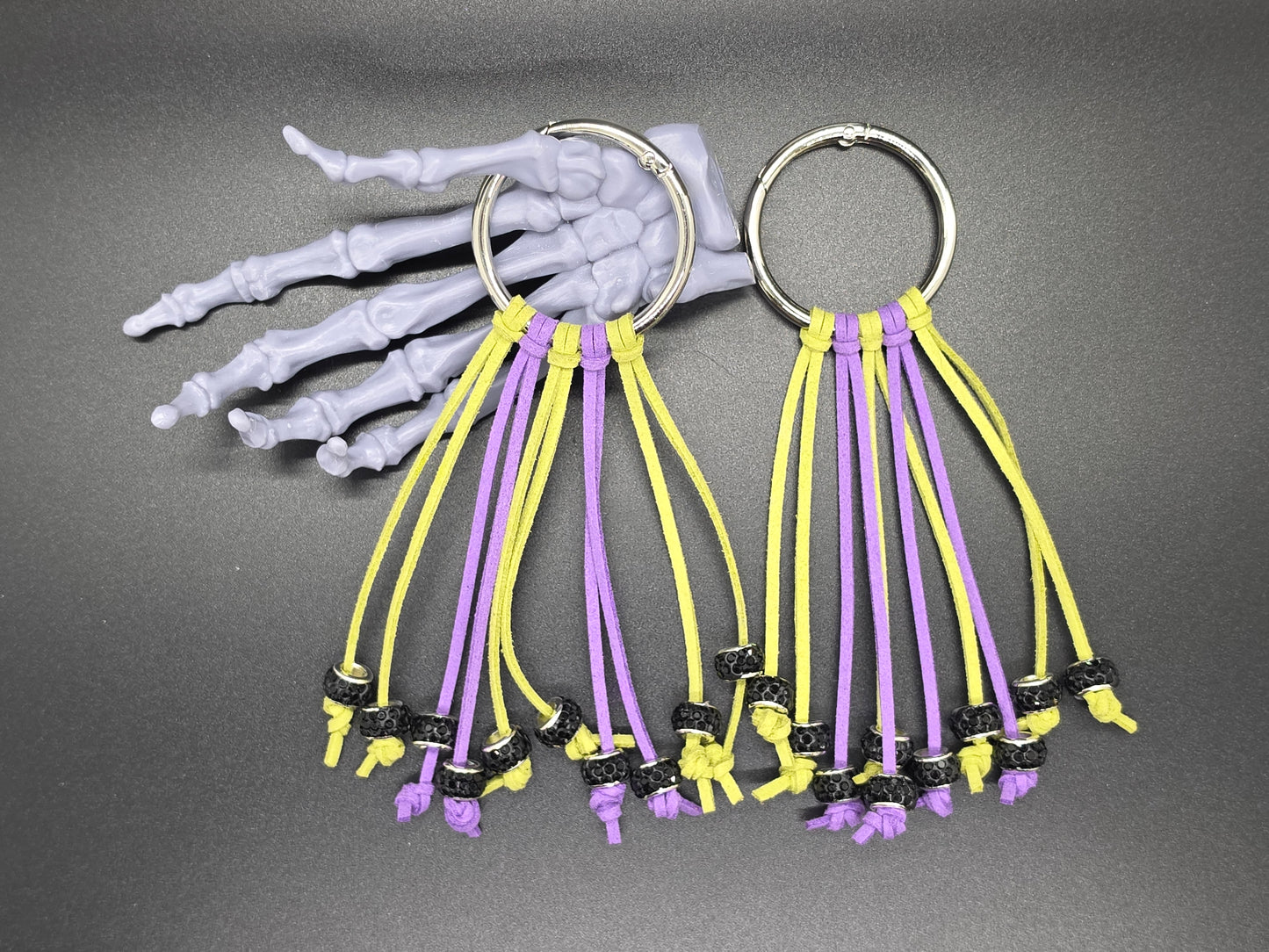 Beetlejuice Western Gothic Boot Fringe Bag Charm Key Chain Clips
