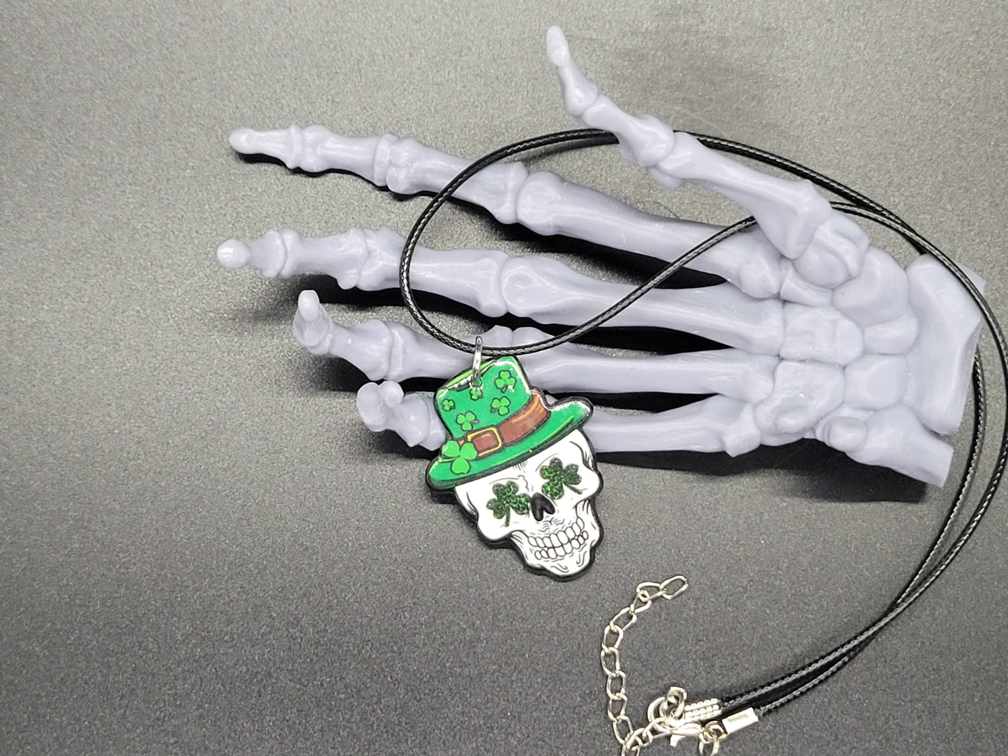 Dead Lucky Resin Earrings Necklace St. Patrick's Day