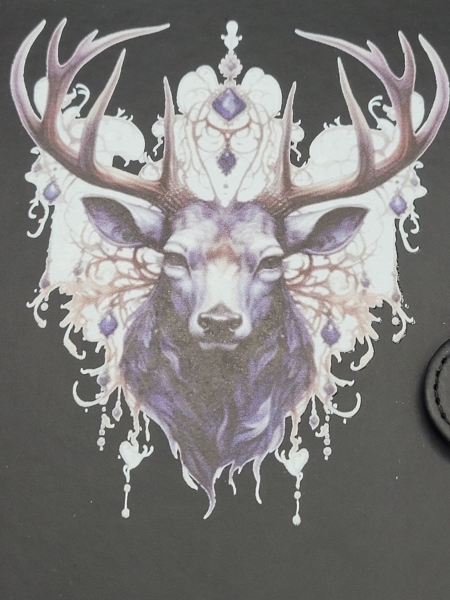 Mystic Deer Lined Blank Journal Book of Shadows Grimoire Faux Leather
