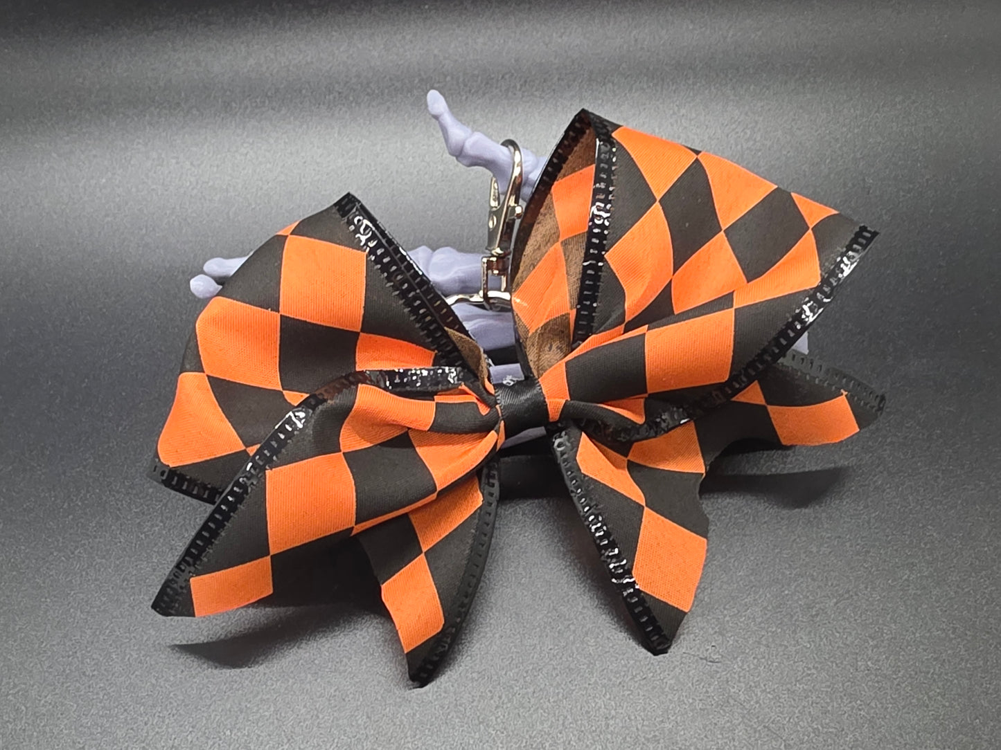 Halloween Diamond Purse Charm Cheer Bow Style Clip Handmade