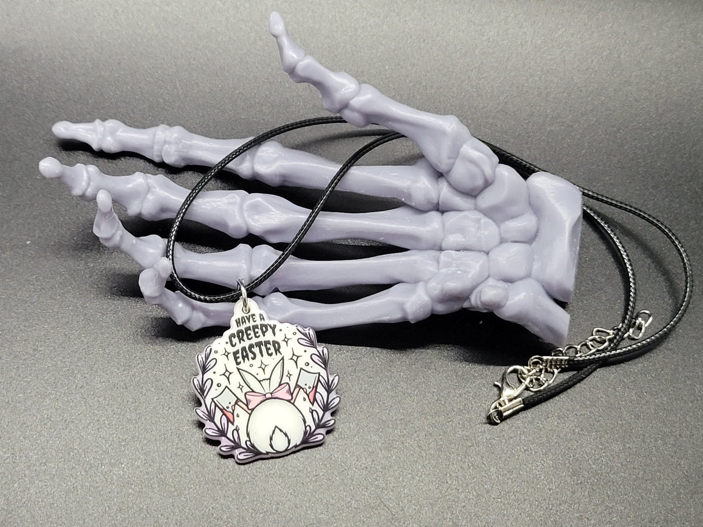 Creepy Bunny Resin Earrings Necklace Creepster