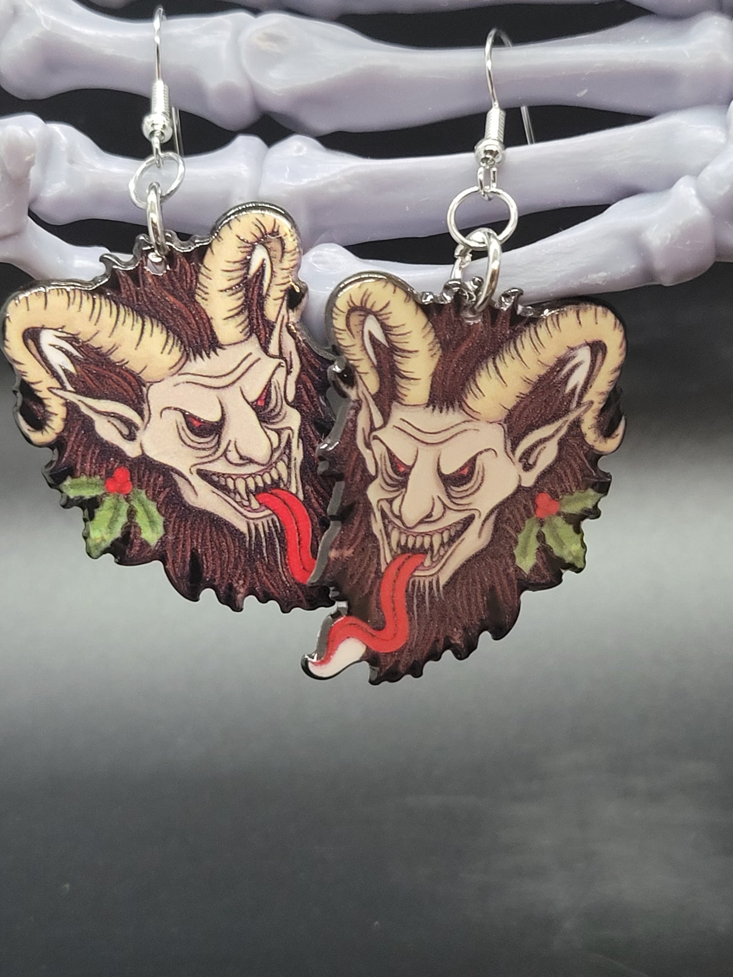 Krampus Acrylic Earrings