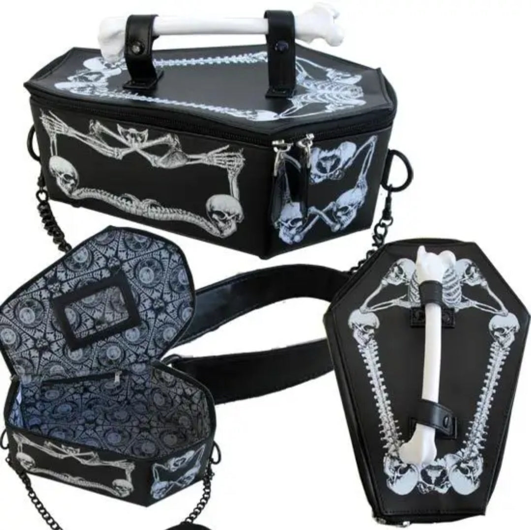 Gothic Coffin Faux Leather Purse