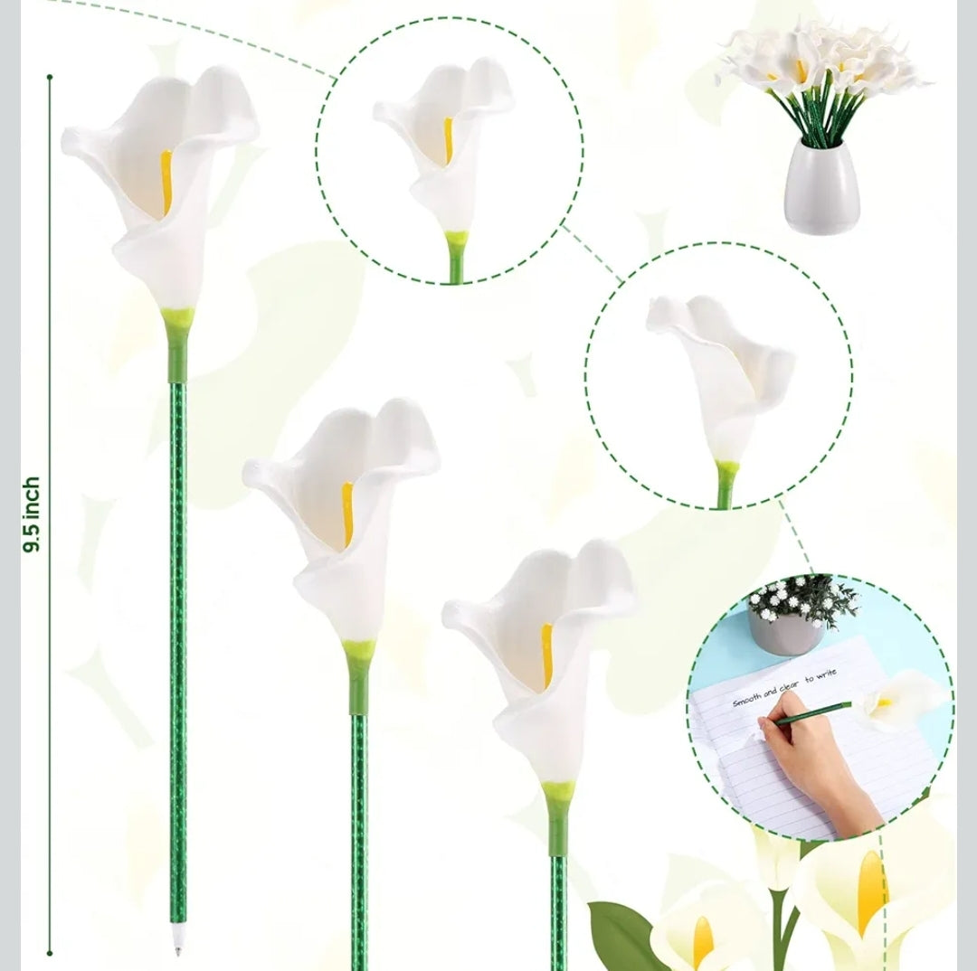 Calla Lily Pen Black Ink Writing Wedding