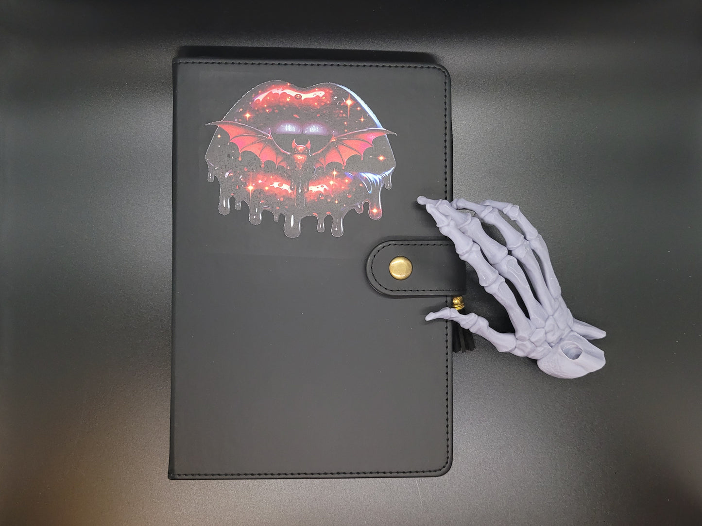 Batty Lined Blank Journal Book of Shadows Grimoire Faux Leather