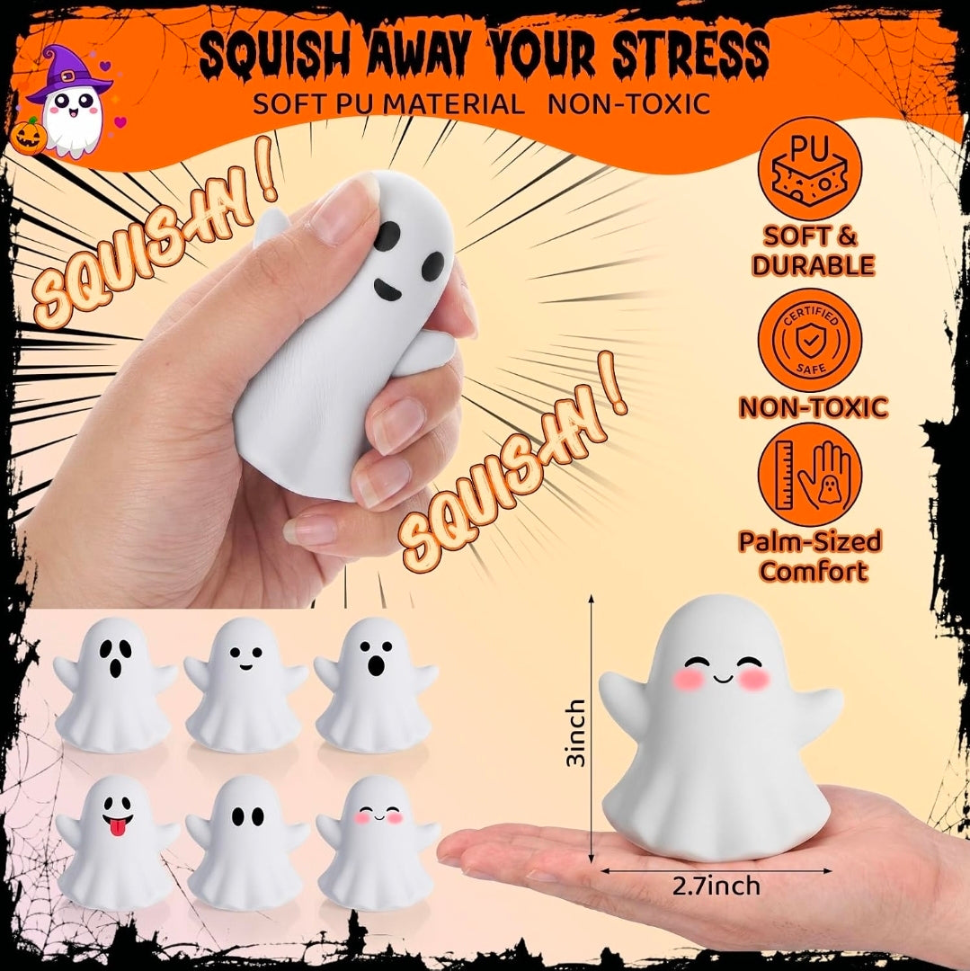 Assorted Foam Squeeze Toy Ghosts