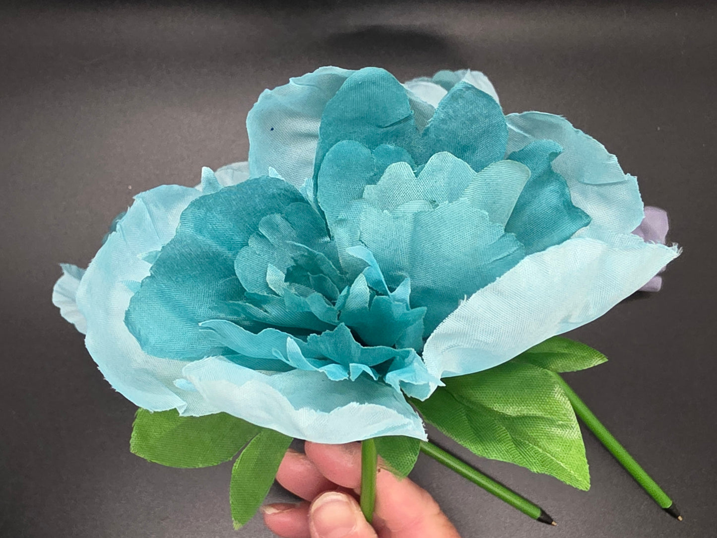 Seafoam Green Large Peony Flower Ink Pen Writting Wedding