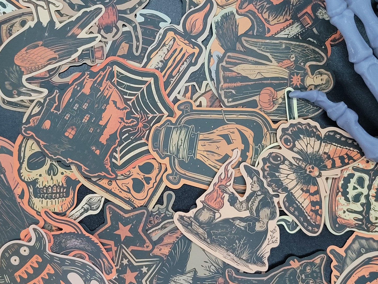 Vintage Halloween Style Vinyl Sticker 10 Pack for Junk Journals Scrapbooks Budget Binders