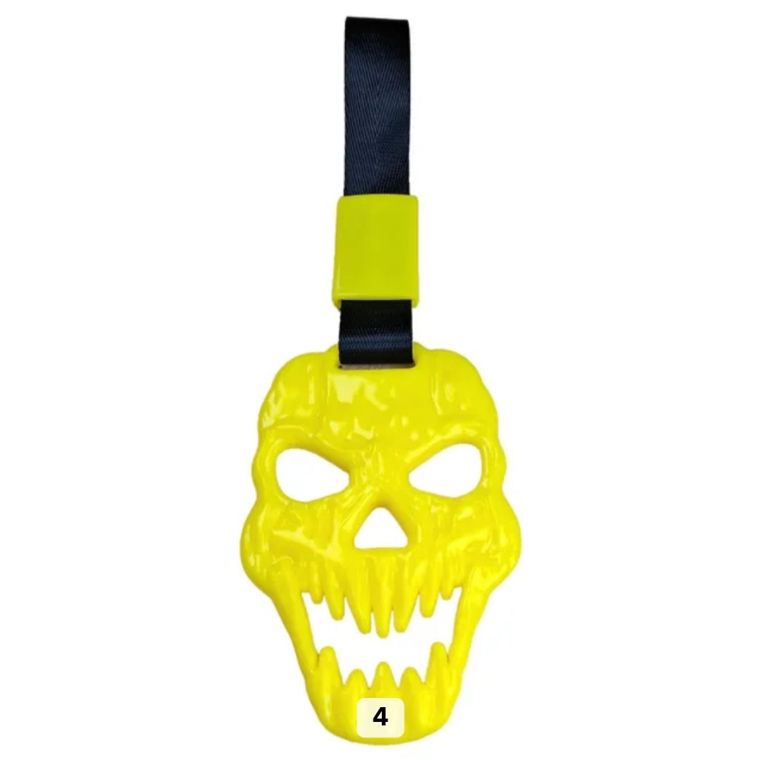JDM Style Strap Tow Hook Handle Skull Shape Plastic Car Decoration