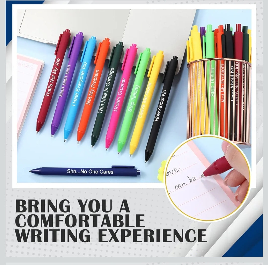 Snarky Phrase Pens Ball Point Black Ink