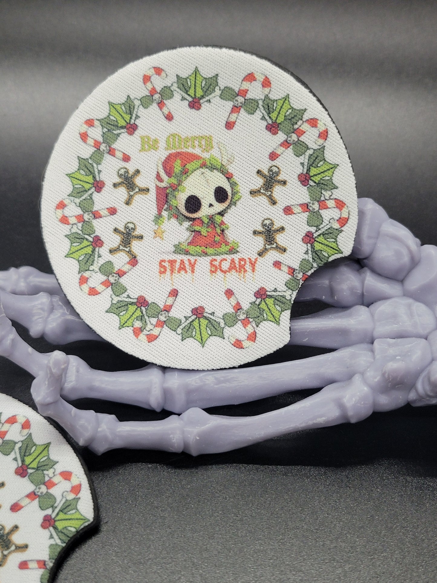 Be Merry Neoprene Car Coaster Set of 2