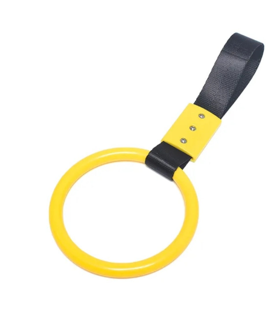 JDM Style Strap Tow Hook Handle Ring Shape Plastic Car Decoration