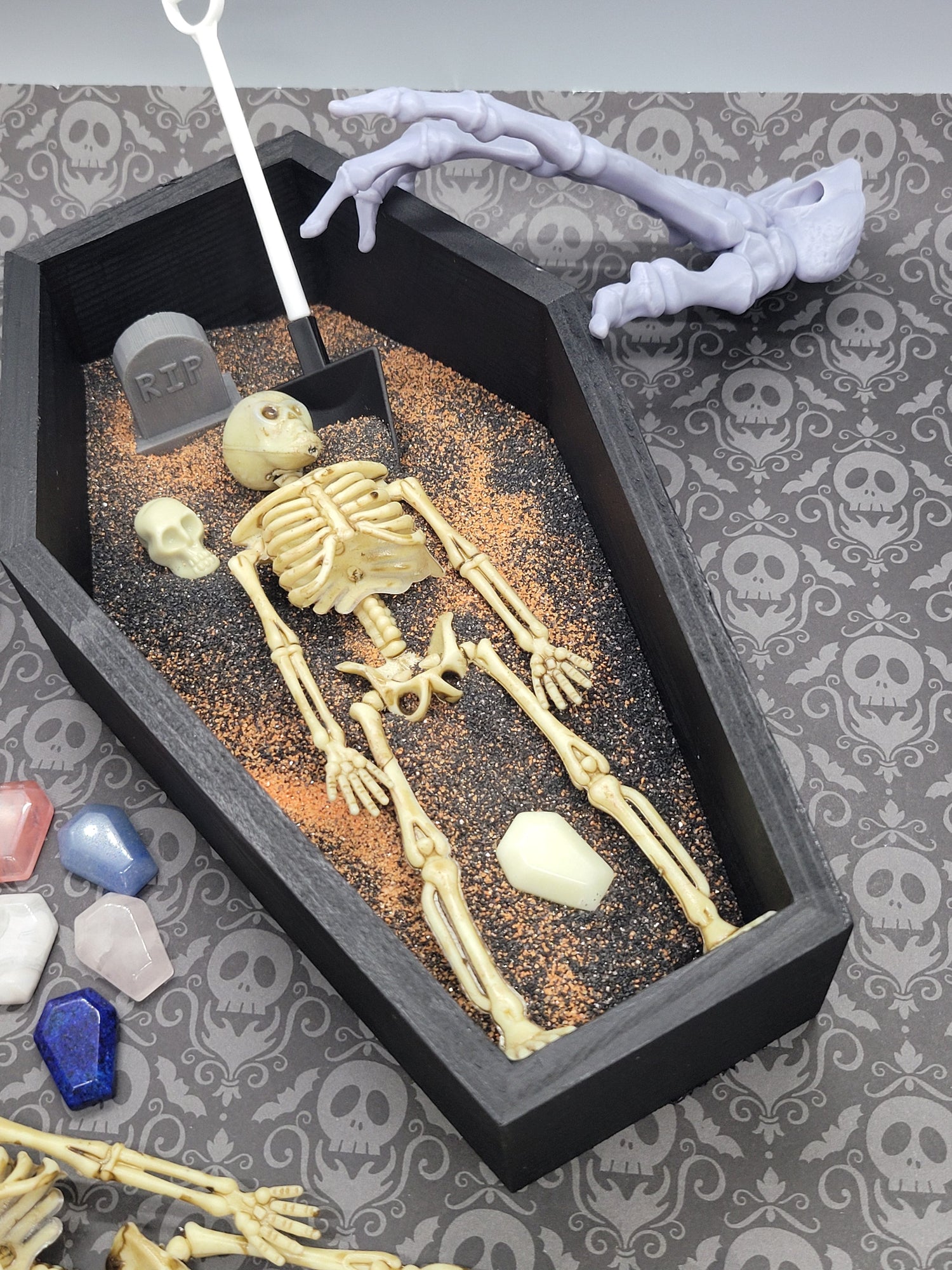 Original Dead Zen Coffin Sand Garden and Accessories