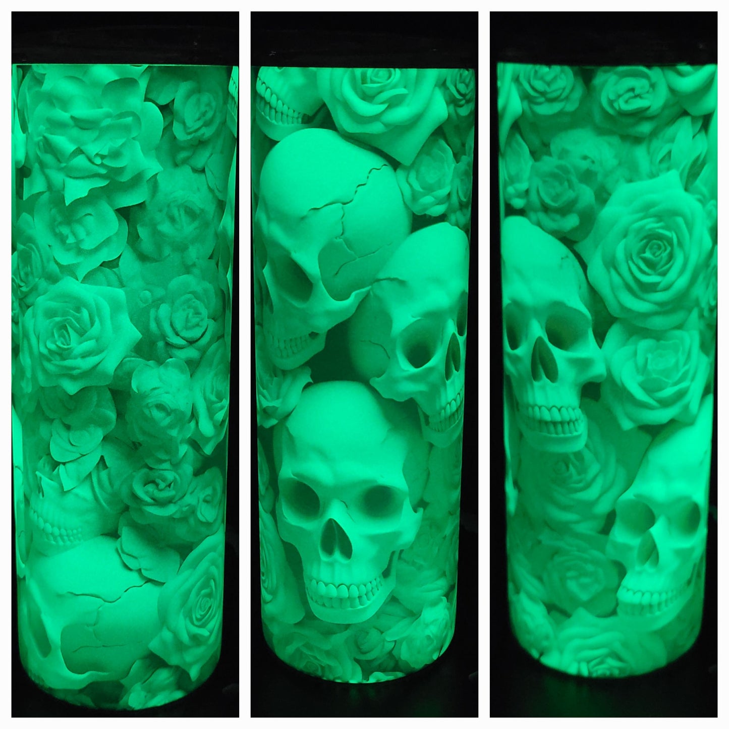 White Skulls 20 oz Sublimated Tumbler for Hot or Cold Drinks
