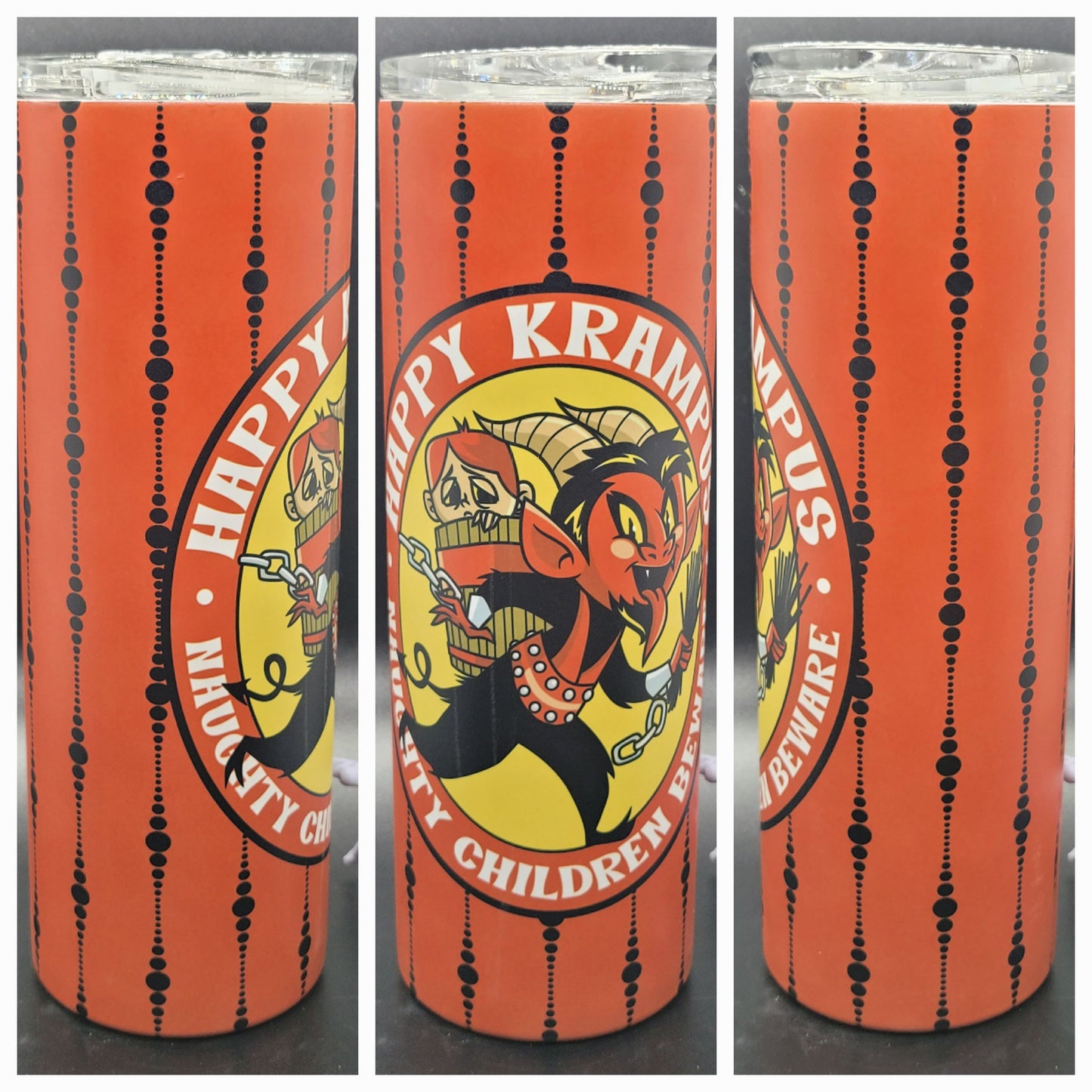 Red Krampus 20 oz Sublimated Tumbler for Hot or Cold Drinks