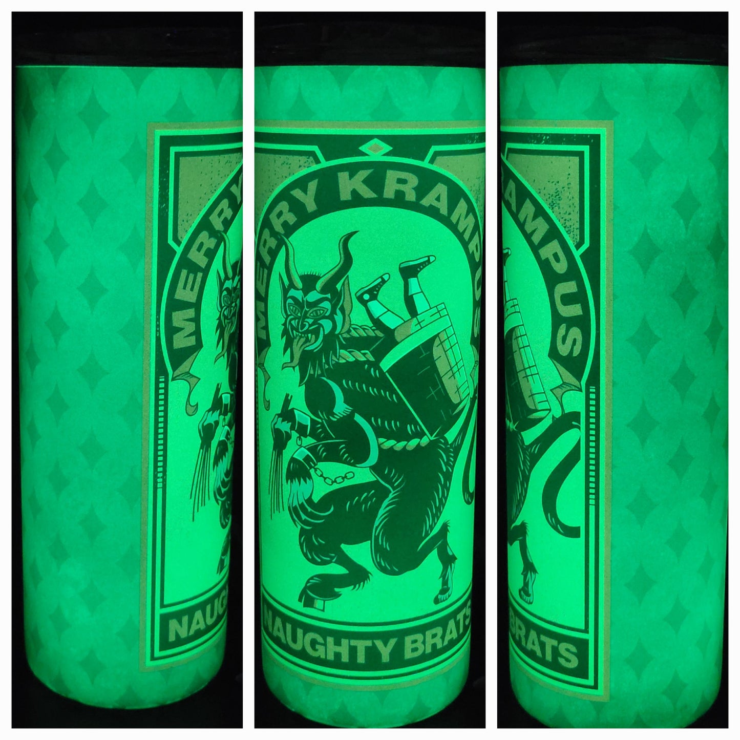Green Krampus 20 oz Sublimated Tumbler for Hot or Cold Drinks