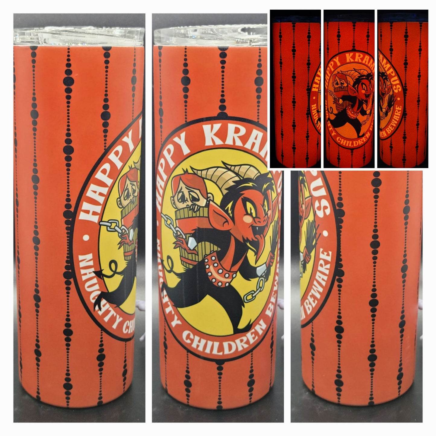 Red Krampus 20 oz Sublimated Tumbler for Hot or Cold Drinks