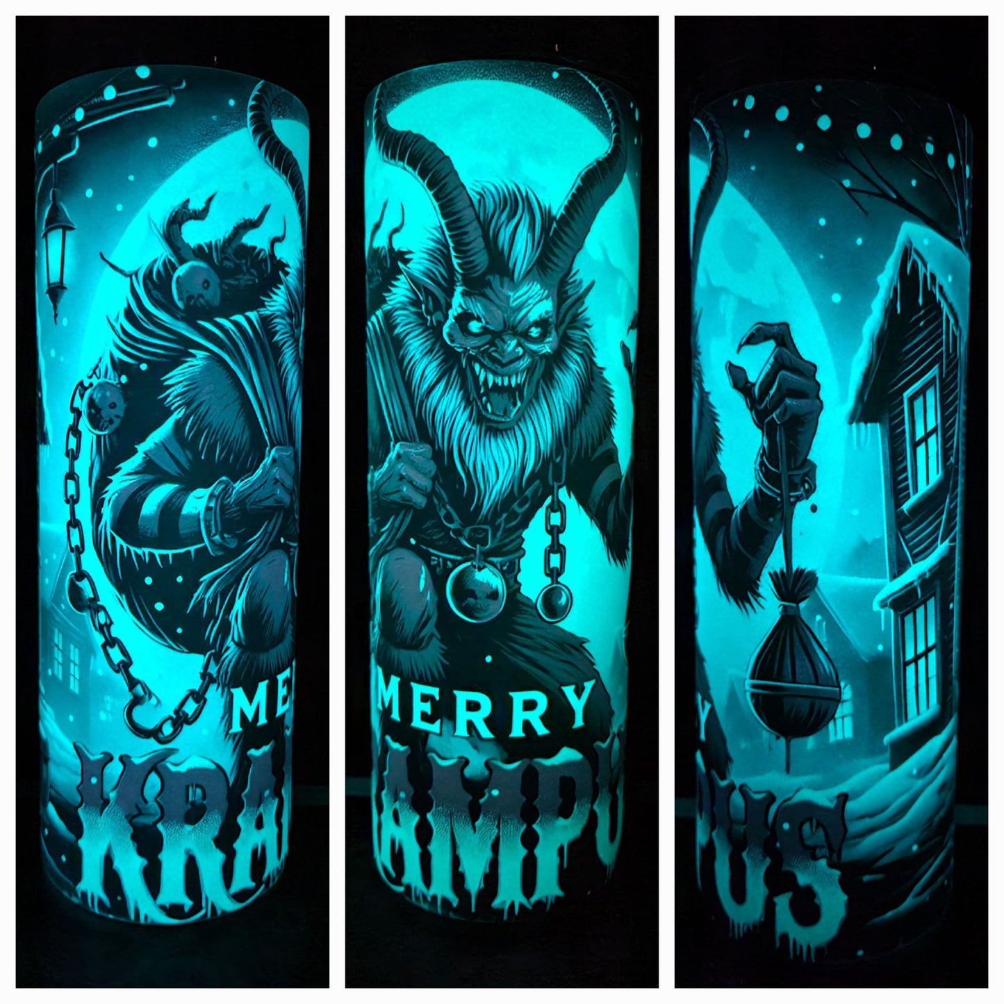 Creepy Krampus 20 oz Sublimated Tumbler for Hot or Cold Drinks