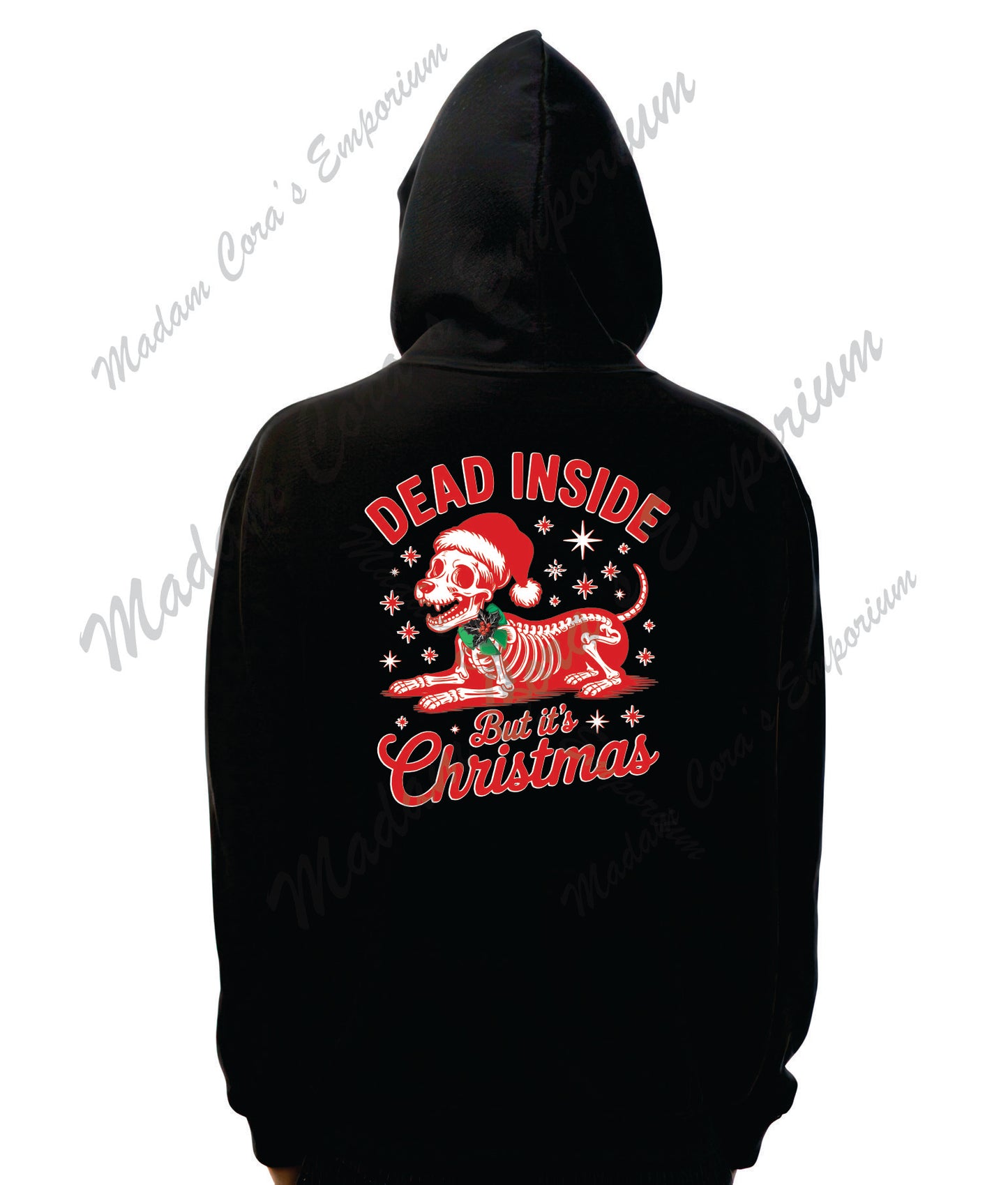 Dead Inside Christmas Puppy Apparel Tee Shirt Hoodie Unisex Made to Order