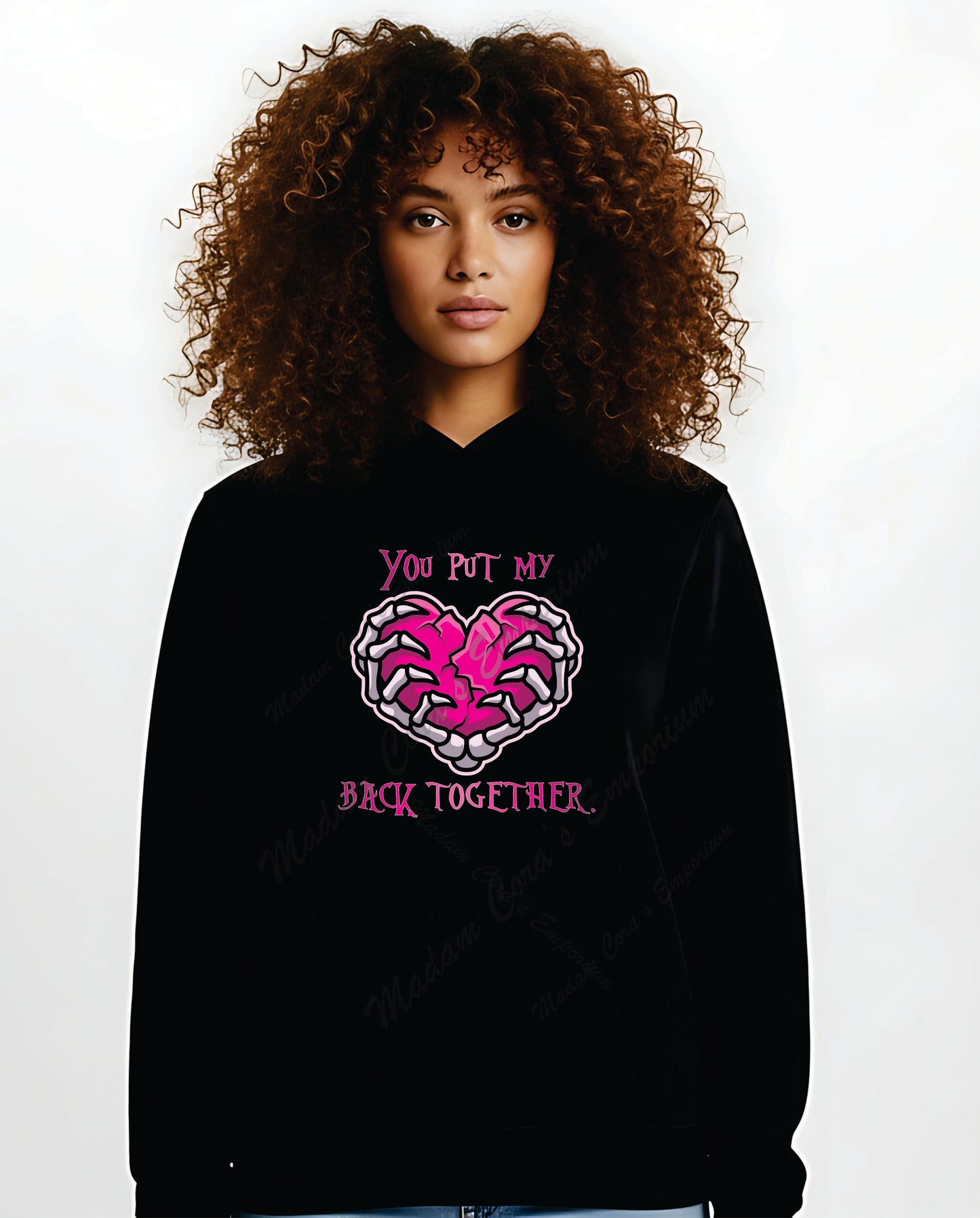 Heart Skeleton Hands Valloween Apparel Tee Shirt Hoodie