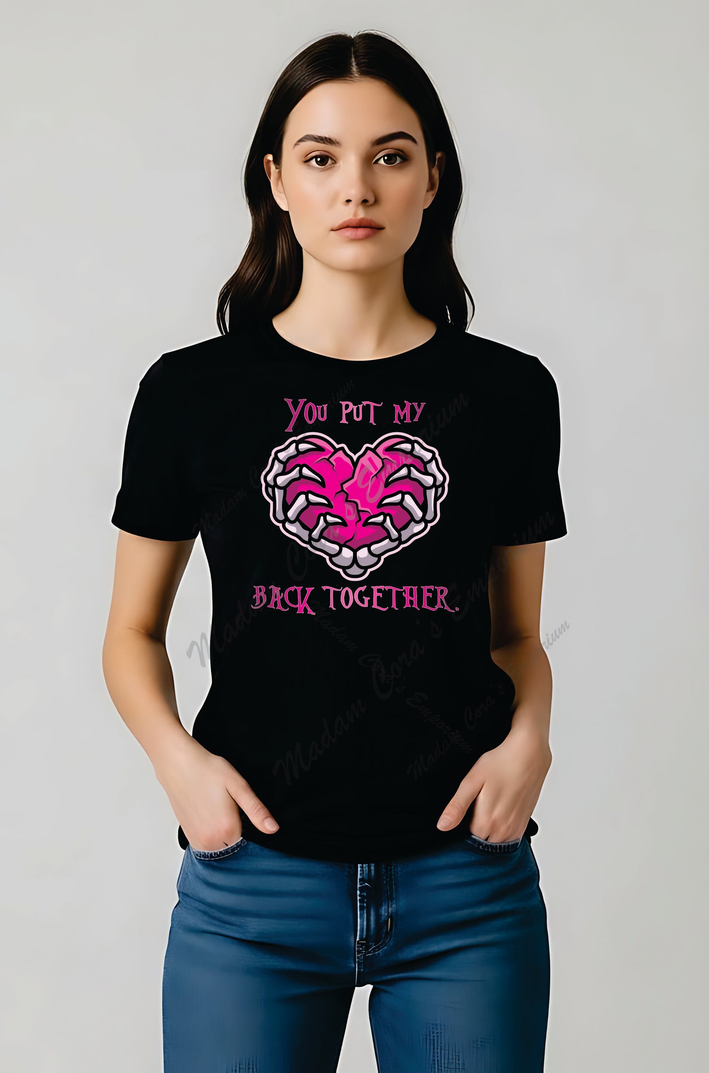 Heart Skeleton Hands Valloween Apparel Tee Shirt Hoodie