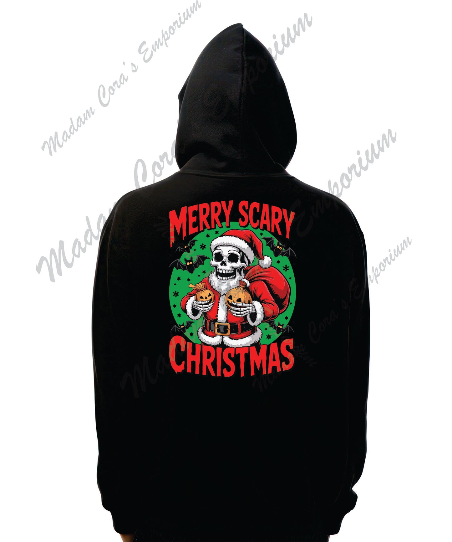 Merry Scary Skeleton Apparel Tee Shirt Hoodie Unisex Made to Order