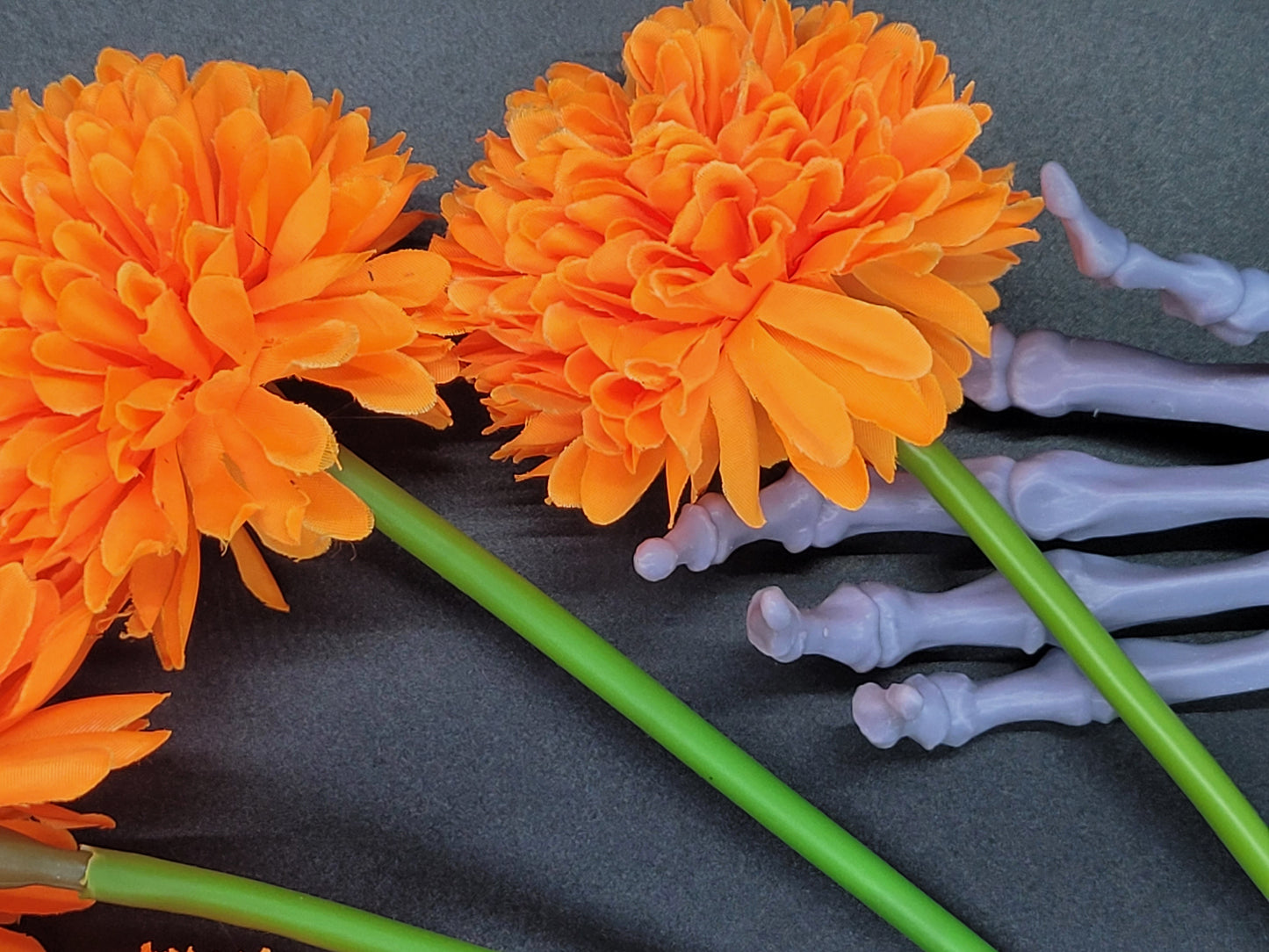 Orange Dahlia Chrysanthemum Flower Ink Pen Writting Wedding