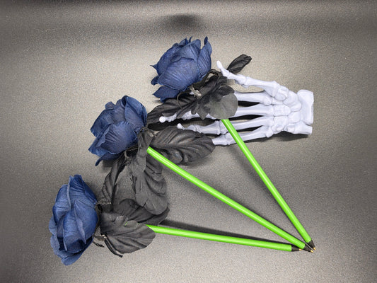 Black Blue Small Rose Pen Black Ink Writing Weddings