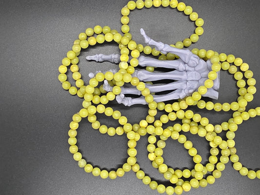 7.5 inch 8mn Stretch Bracelet Lemon Jade