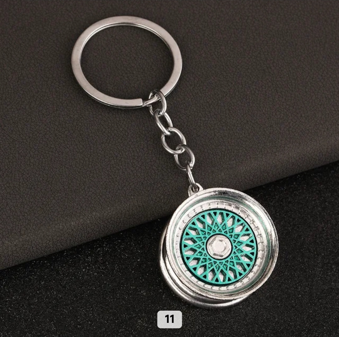 Car Part Rim Key Chain Wheel Metal Alloy