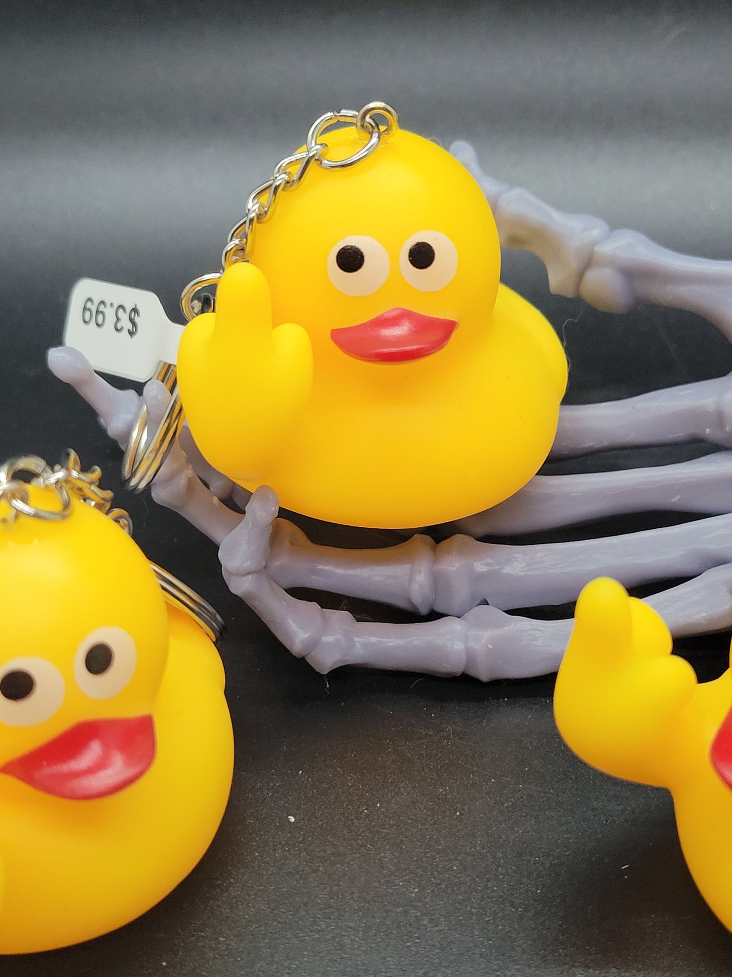 F a Duck Finger Rubber Duck Key Chain