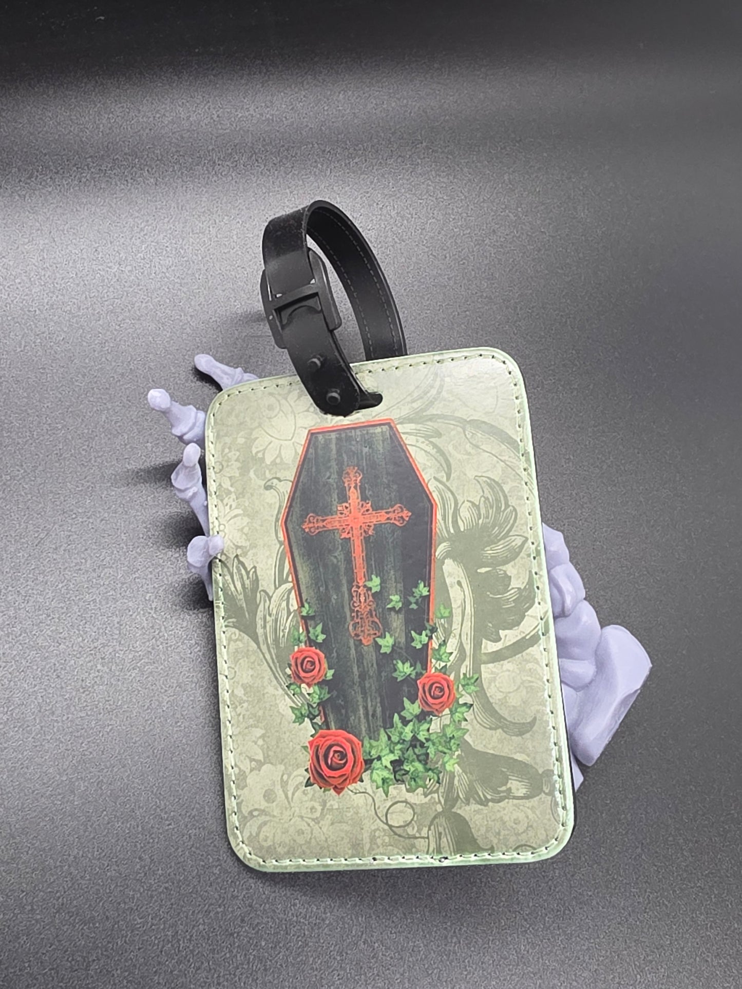 Custom Printed Luggage Bag Tag School Backpack Halloween Coffin Romance