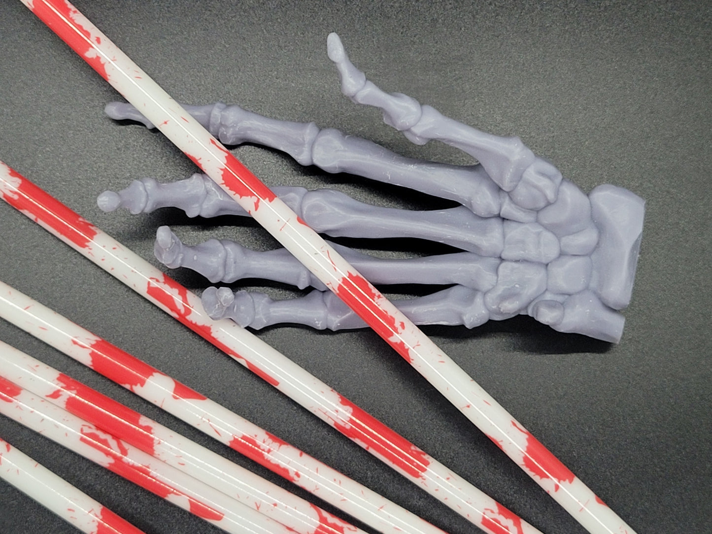 Blood Splatter 9 in Reusable Plastic Tumbler Straw