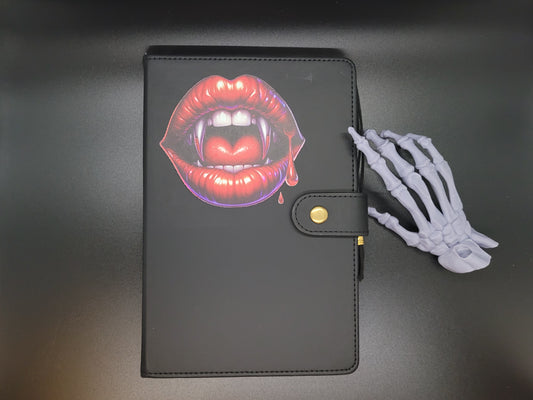 Vamp Lined Blank Journal Book of Shadows Grimoire Faux Leather