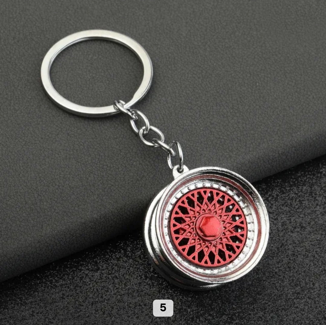 Car Part Rim Key Chain Wheel Metal Alloy