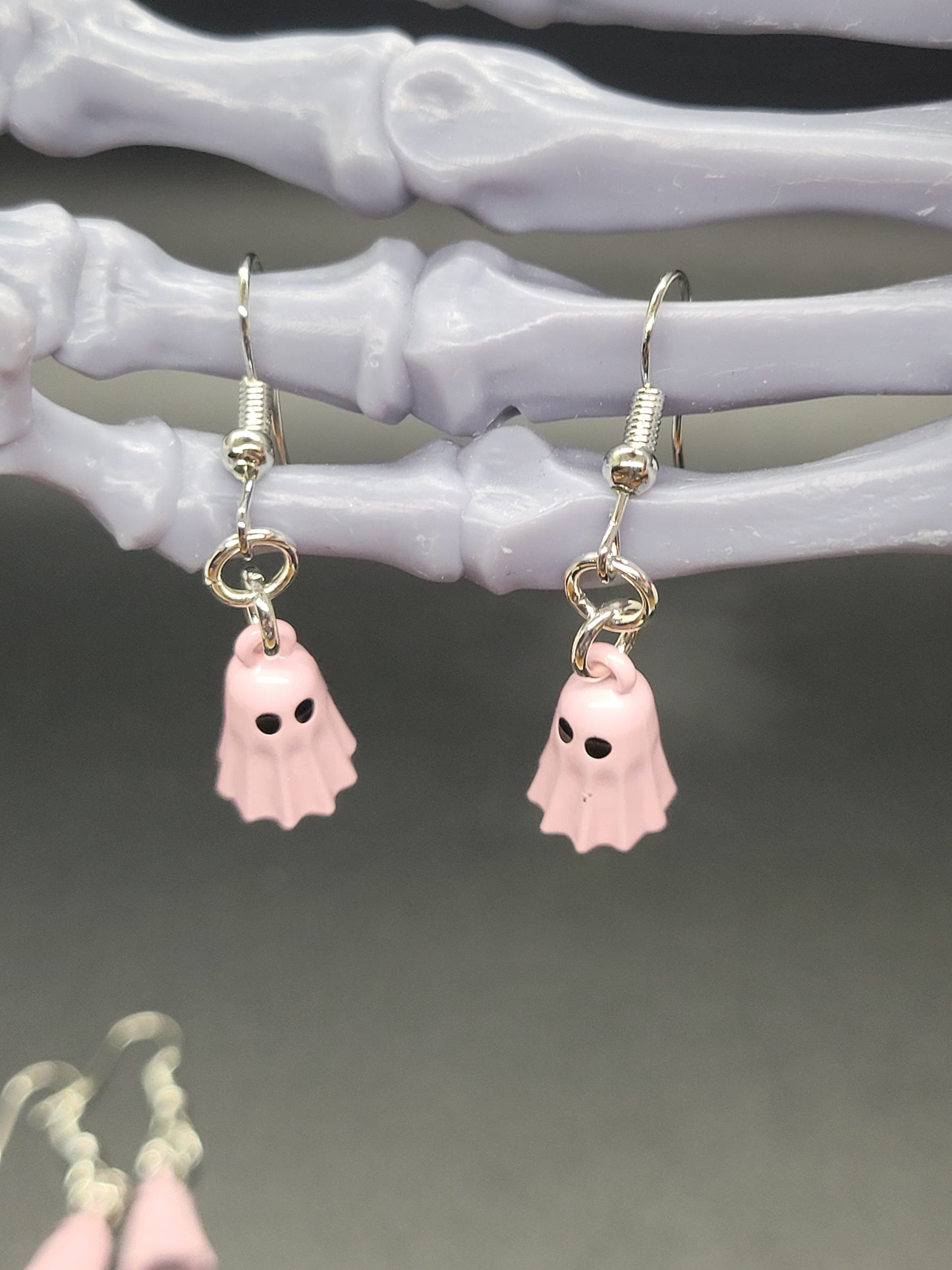 Ghosts Metal Dangle Earrings Light Weight