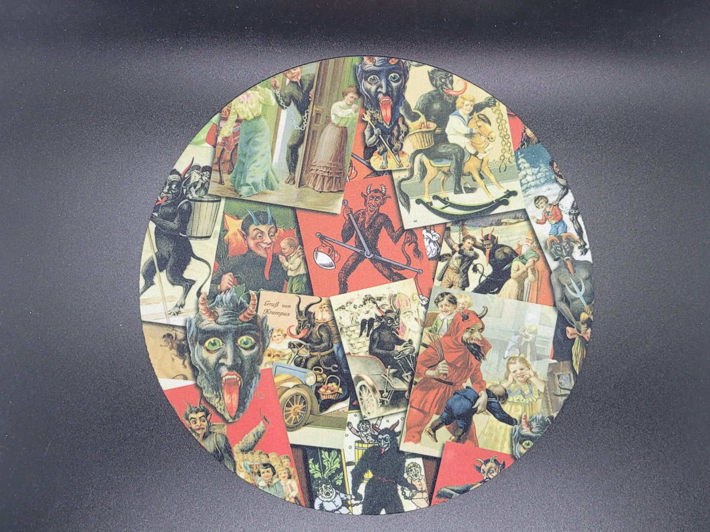 Vintage Krampus Neoprene Mouse Pad