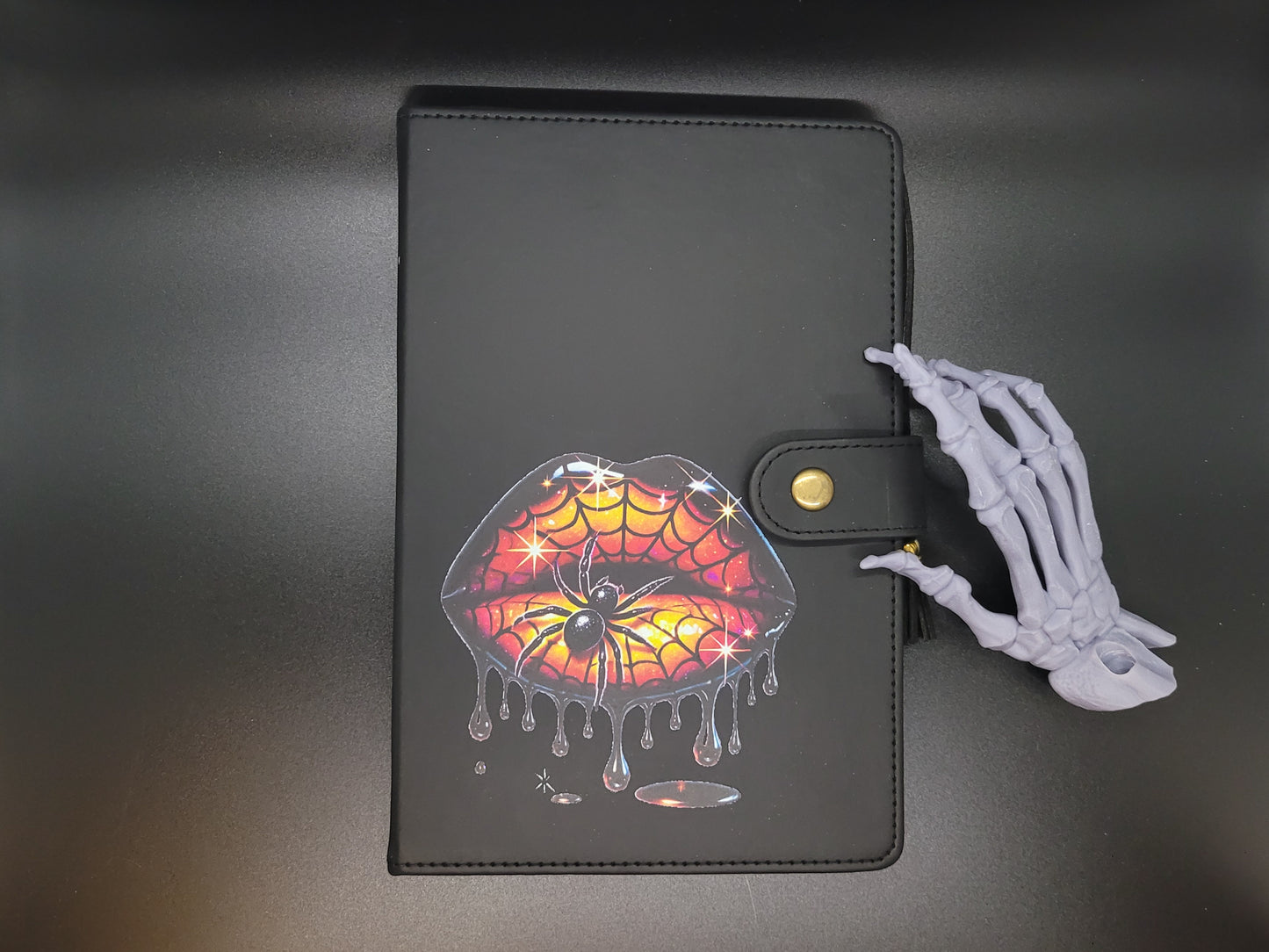 Sunset Venom Lined Blank Journal Book of Shadows Grimoire Faux Leather