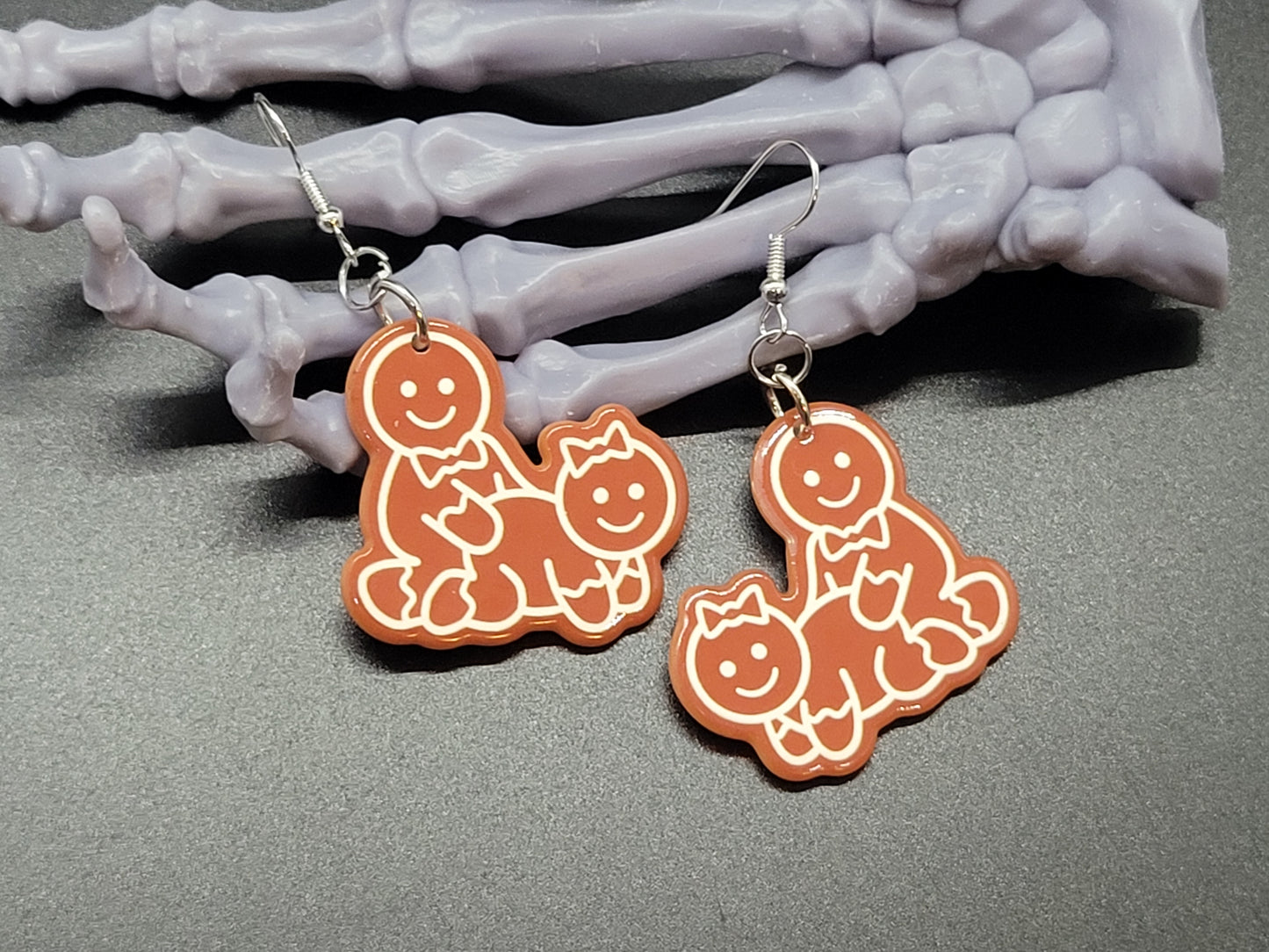 Cheeky Adult Gingerbread People Acrylic Earrings